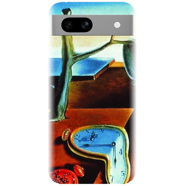 Husa din silicon compatibila cu Google Pixel 7a - model The Persistence Of Memory