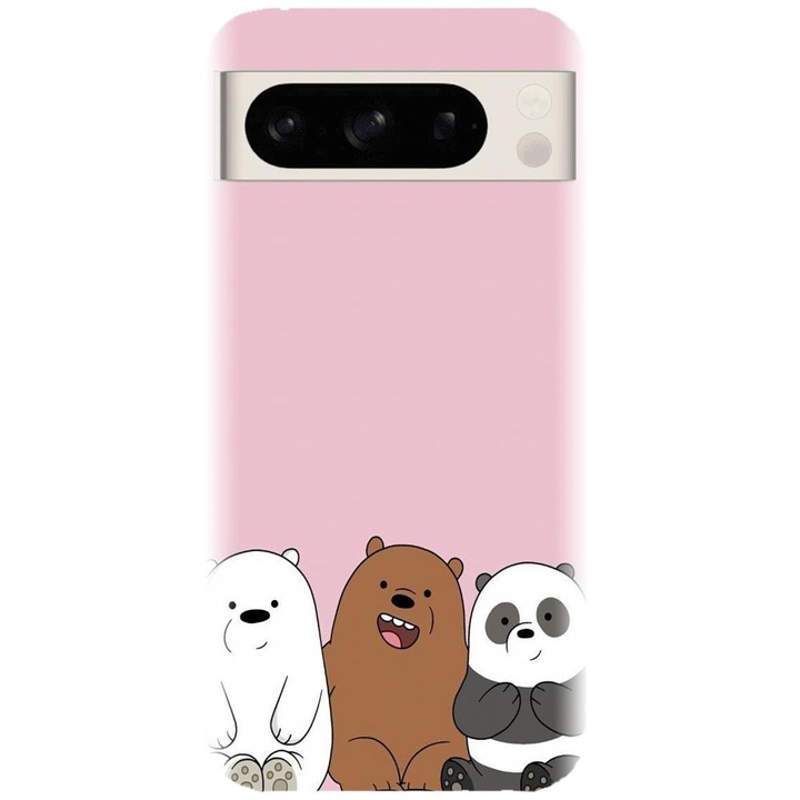 Силиконов кейс съвместим с Google Pixel 8 Pro - модел Cei 3 pandas