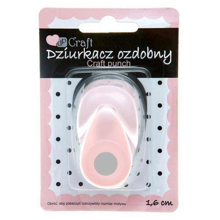 Perforator decorativ 1,6cm, DpCraft, cerc, pentru hartie si carton
