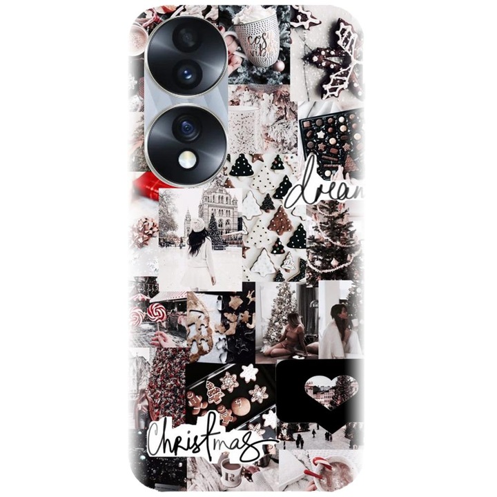 Husa din silicon compatibila cu Honor 70 - model Sarbatori De Iarna