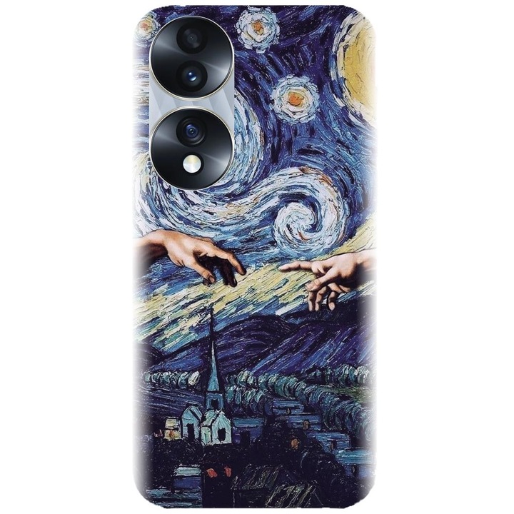 Husa din silicon compatibila cu Honor 70 Pro - model Arta