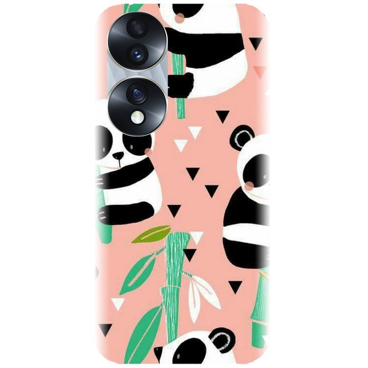 Силиконов кейс съвместим с Honor 70 Pro - модел Baby panda 001