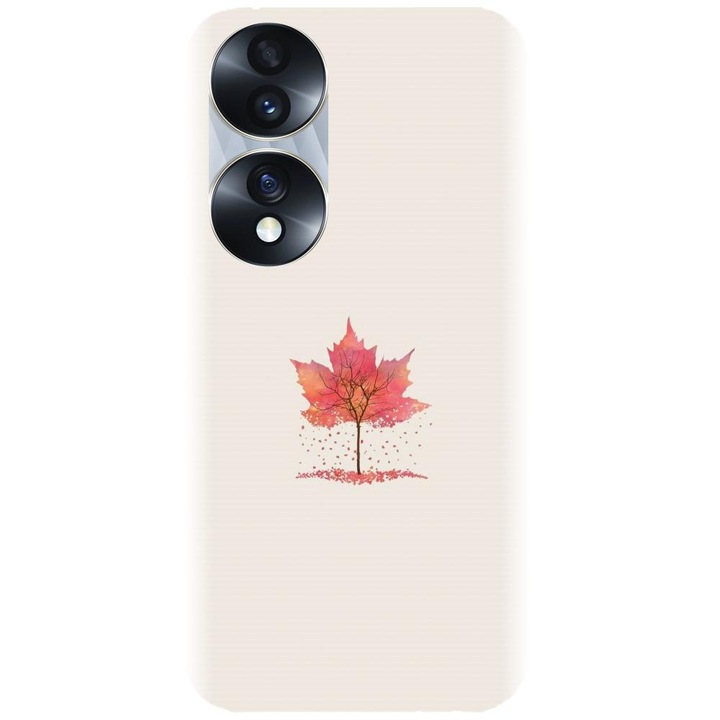 Husa din silicon compatibila cu Honor 70 Pro - model Autumn Tree Leaf