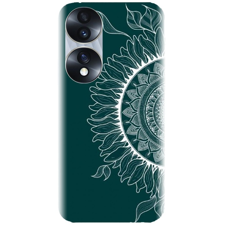 Husa din silicon compatibila cu Honor 70 Pro - model Green Mandala