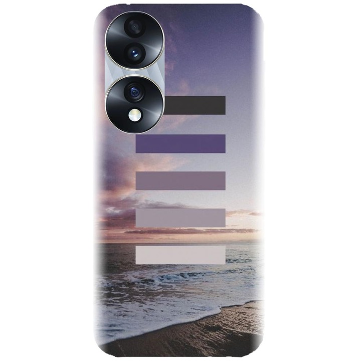 Husa din silicon compatibila cu Honor 70 Pro - model Plaja Tropicala