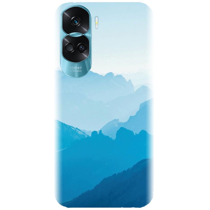 Силиконов кейс съвместим с Honor 90 Lite 4g / 5g / x50i - модел Blue Mountain Crests