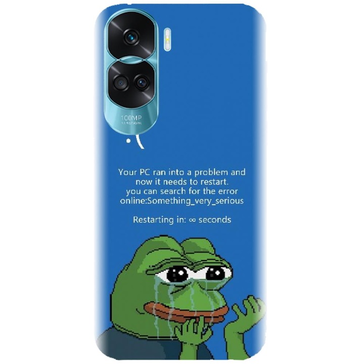 Силиконов кейс съвместим с Honor 90 Lite 4g / 5g / x50i - Blue Screen модел
