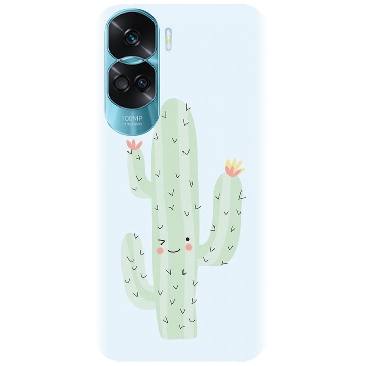 Силиконов кейс съвместим с Honor 90 Lite 4g / 5g / x50i - модел Cactus