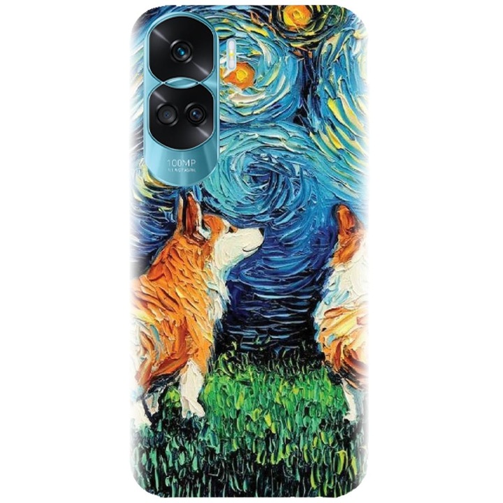 Силиконов кейс съвместим с Honor 90 Lite 4g / 5g / x50i - модел Doggy Night