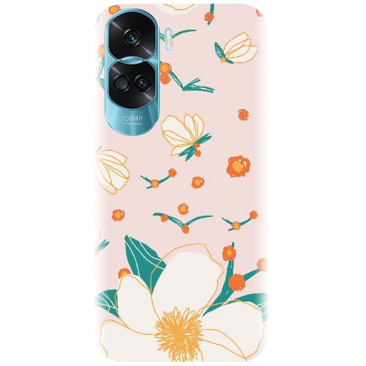 Силиконов кейс съвместим с Honor 90 Lite 4g / 5g / x50i - модел Floral