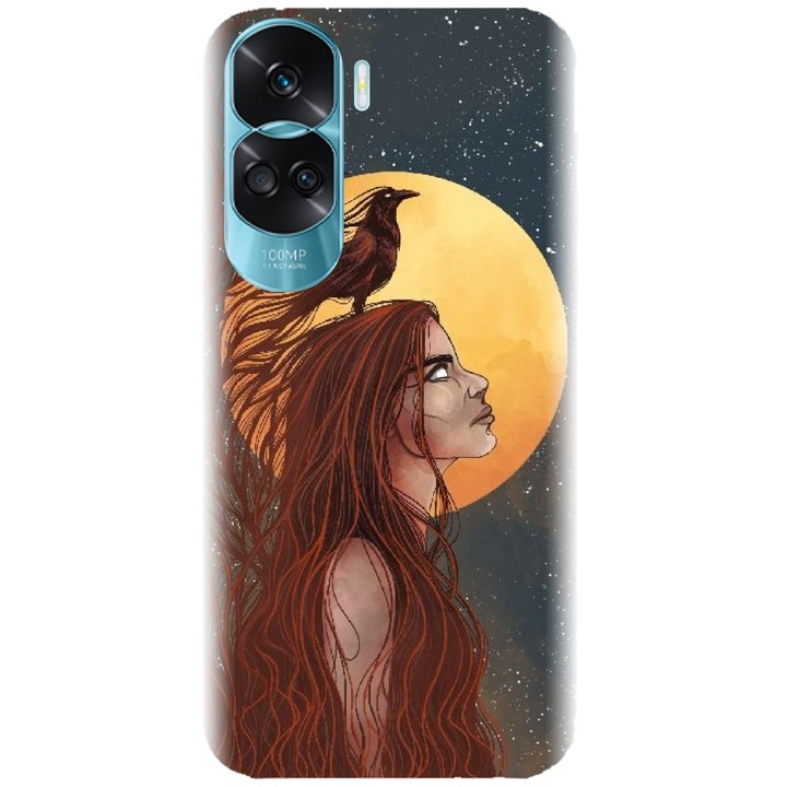 Силиконов кейс съвместим с Honor 90 Lite 4g / 5g / x50i - модел Fantasy Wolf Woman