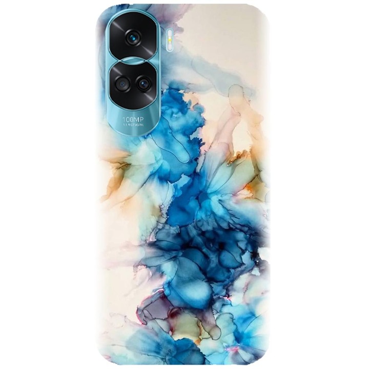 Силиконов кейс съвместим с Honor 90 Lite 4g / 5g / x50i - модел Ink Flowers