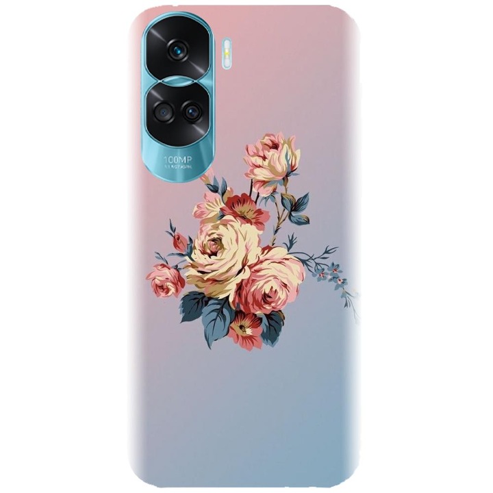 Силиконов кейс съвместим с Honor 90 Lite 4g / 5g / x50i - модел Roses