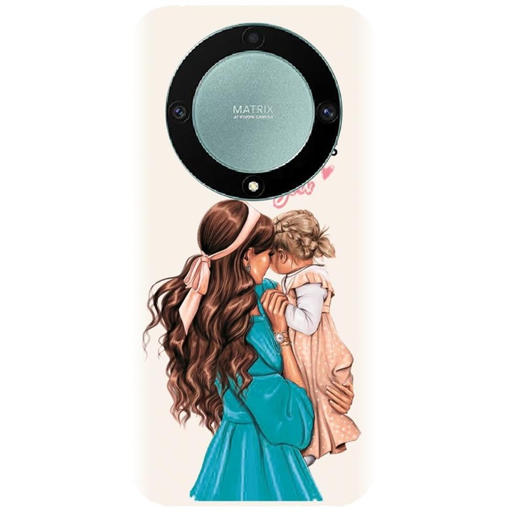 Силиконов кейс съвместим с Honor X9A - Супер модел майка и дъщеря