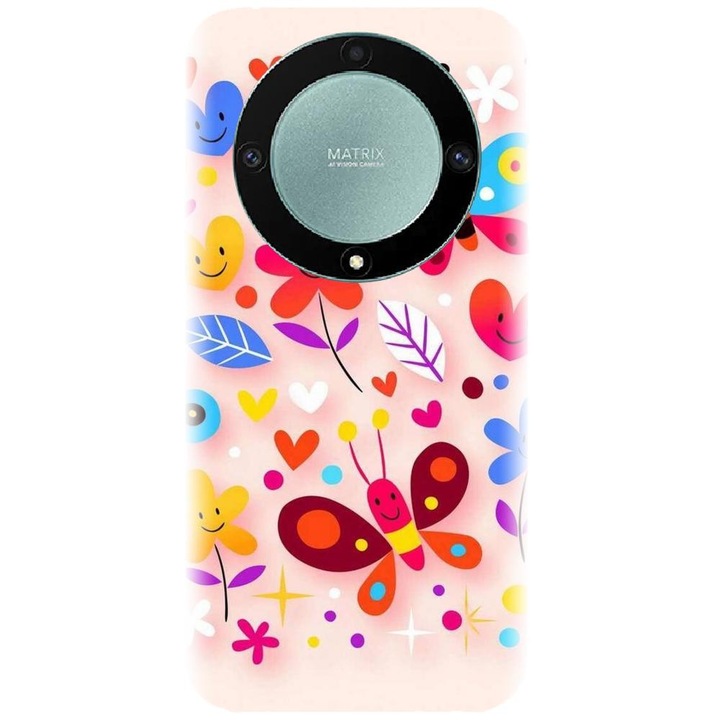 Силиконов кейс съвместим с Honor X9A - модел Butterfly 002