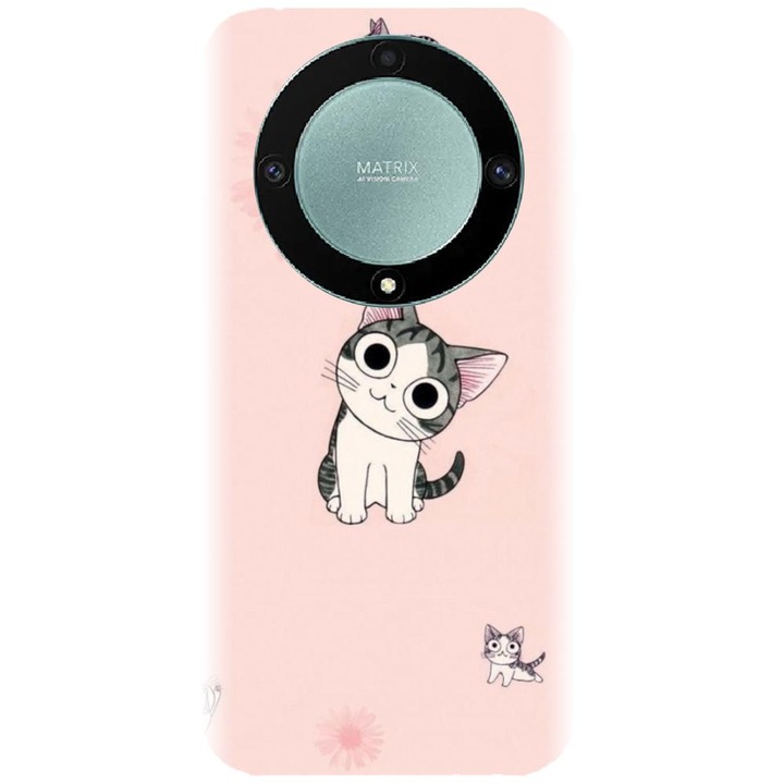 Силиконов кейс съвместим с Honor X9A - модел Cute cat