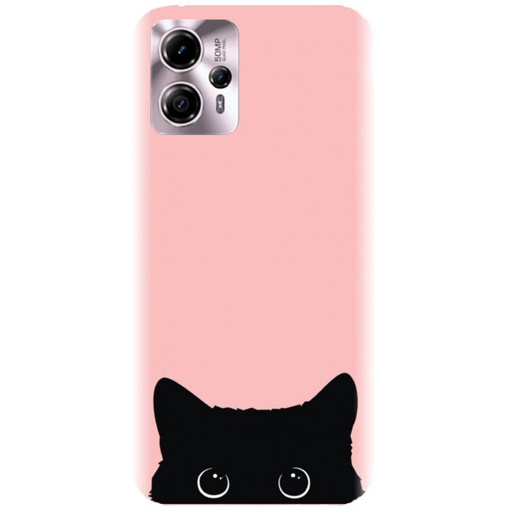 Husa din silicon compatibila cu Motorola Moto G13 - model Black Cat