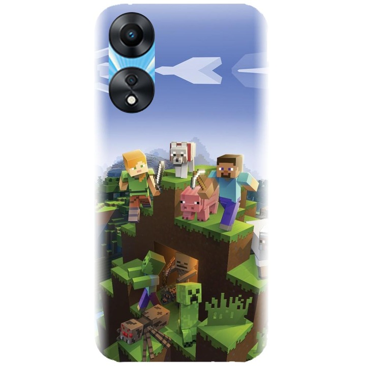 Силиконов калъф, съвместим с Oppo A78 5G - модел MIneccraft 2