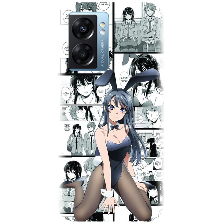 Силиконов капак, съвместим с Realme Narzo 50 5g - модел Bunny Girl