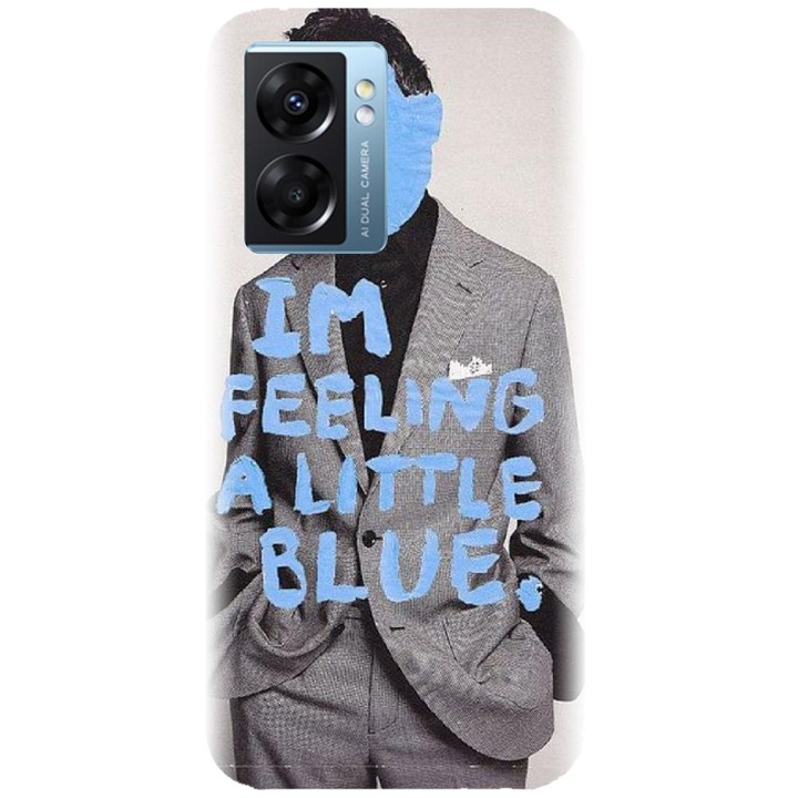 Силиконов кейс съвместим с Realme Narzo 50 5g - модел Collage Feelin Blue