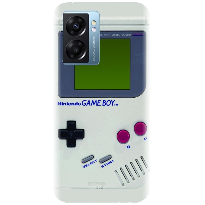 Силиконов калъф, съвместим с Realme Narzo 50 5g - Retro Game Boy модел