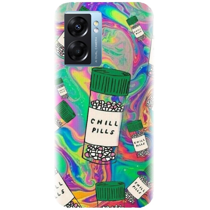 Husa din silicon compatibila cu Realme V23 5g - model Trippy Pills