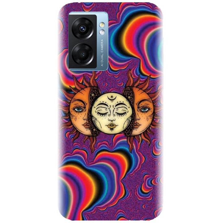 Силиконов капак, съвместим с Realme Narzo 50 5g - модел Trippy Sun