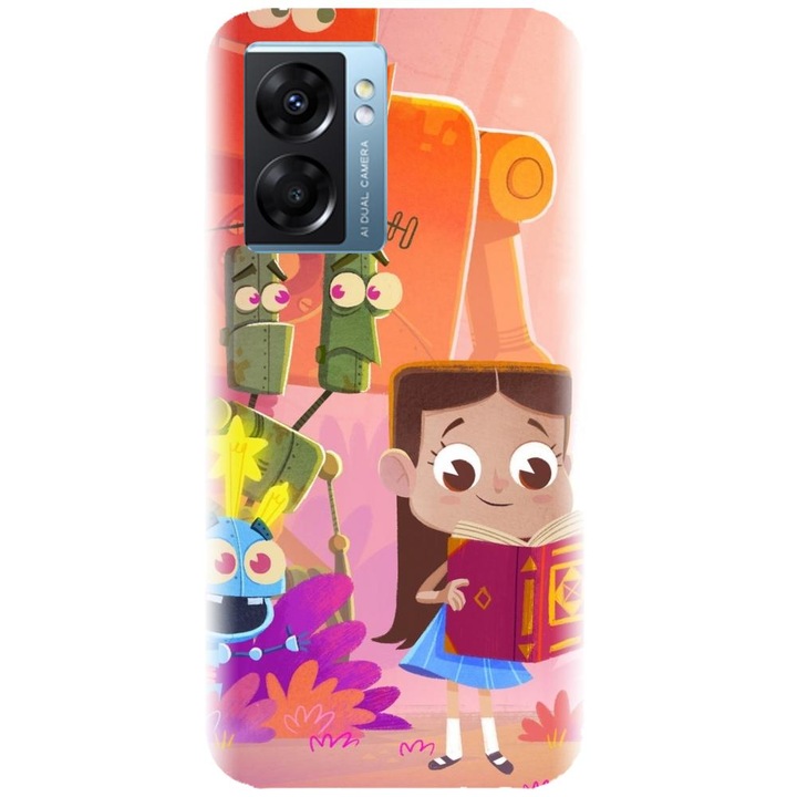 Силиконов капак, съвместим с Realme Narzo 50 5g - илюстрационен модел на роботи