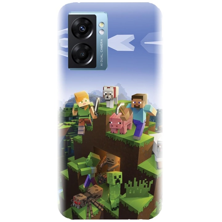 Силиконов капак, съвместим с Oppo A97 - модел MIneccraft 2