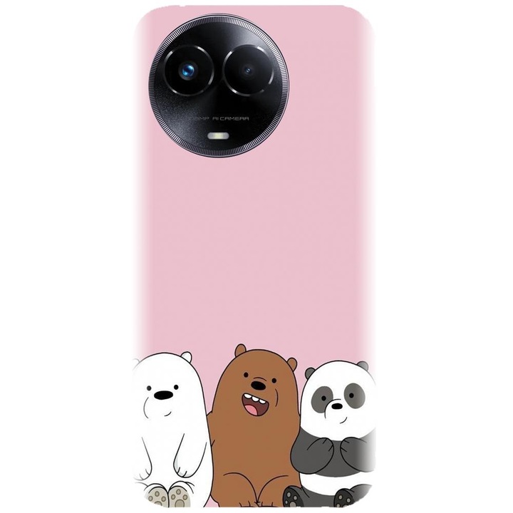 Husa din silicon compatibila cu Realme 11 5G - model Cei 3 panda