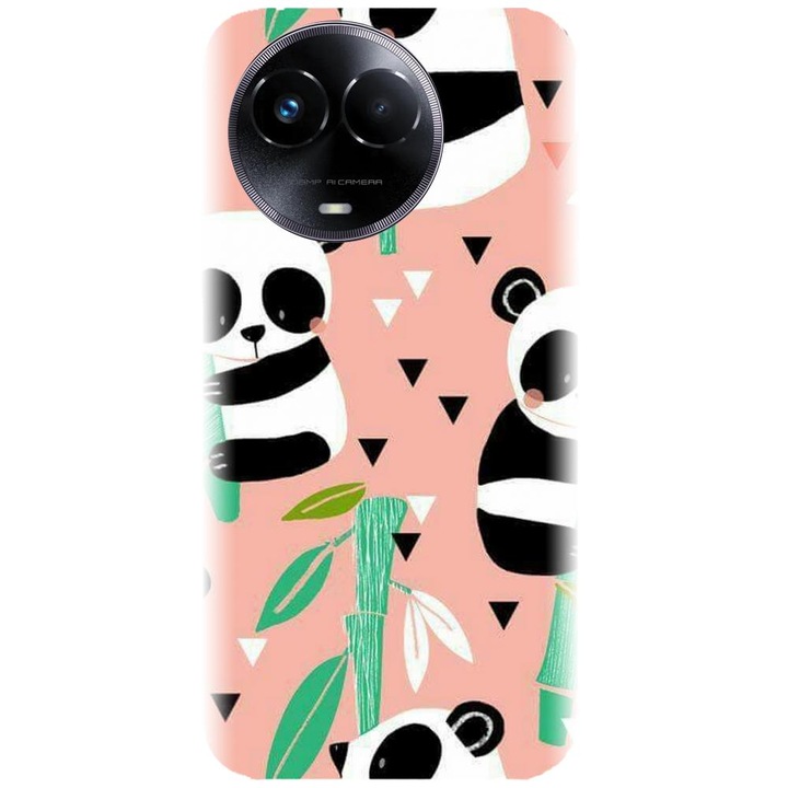 Husa din silicon compatibila cu Realme 11 4g - model Baby panda 001
