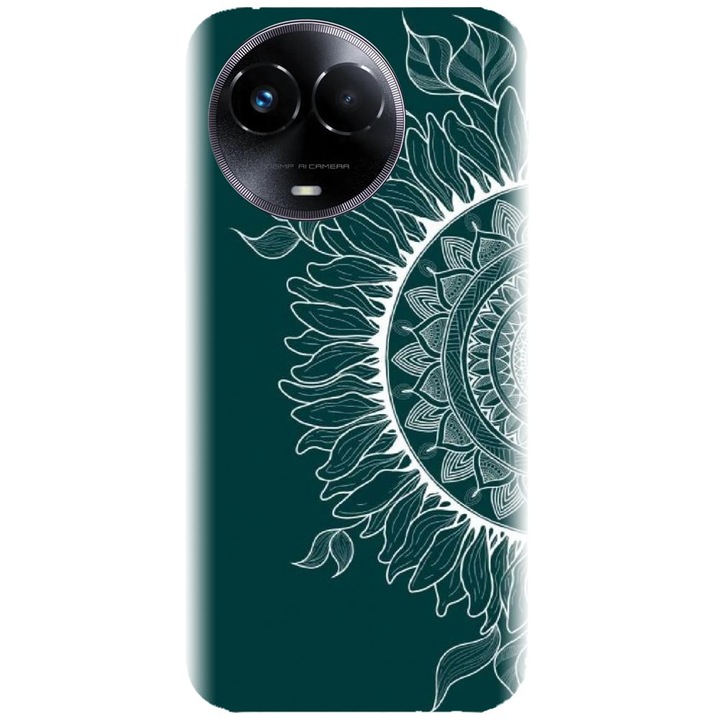 Husa din silicon compatibila cu Realme 11 5G - model Green Mandala