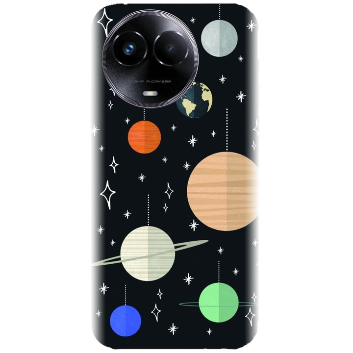 Husa din silicon compatibila cu Realme 11 4g - model Planete
