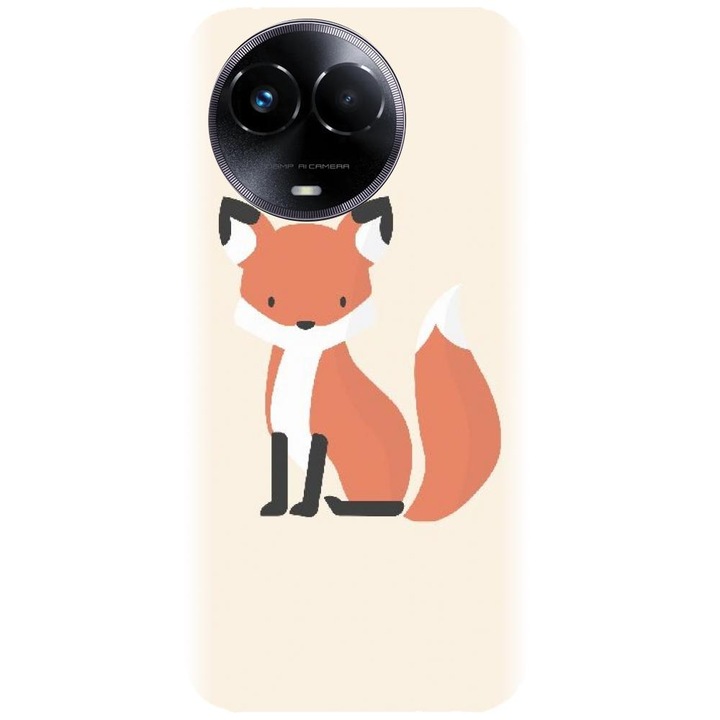 Husa din silicon compatibila cu Realme 11 4g - model Vulpe