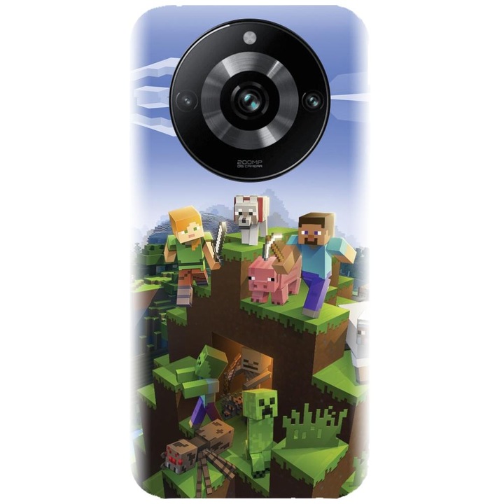 Husa din silicon compatibila cu Realme 11 Pro - model MInecfraft 2