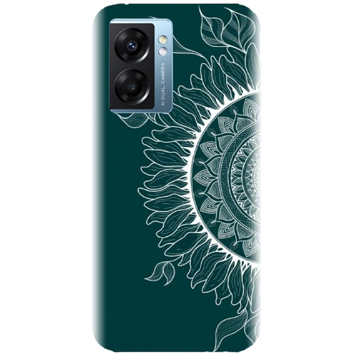 Силиконов калъф, съвместим с модел Realme Narzo 50 5g - Green Mandala
