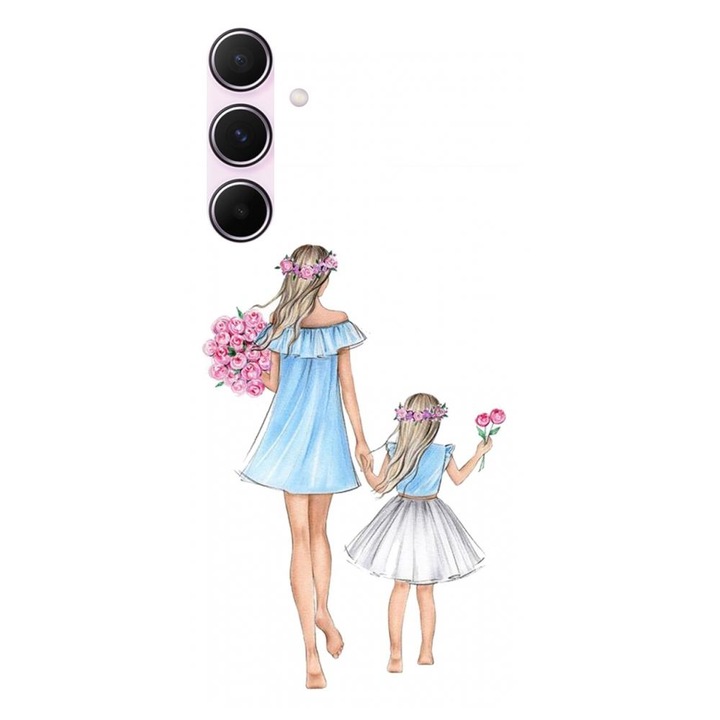 Husa din silicon compatibila cu Samsung Galaxy A55 5g - model Mama si fiica