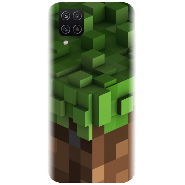 Husa din silicon compatibila cu Samsung Galaxy A42 5G - model Minecraft