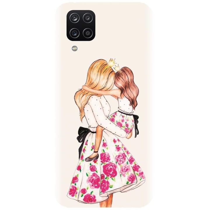 Калъф, съвместим със Samsung Galaxy A12 / A12 Nacho - Майка и дъщеря модел 2, Силикон