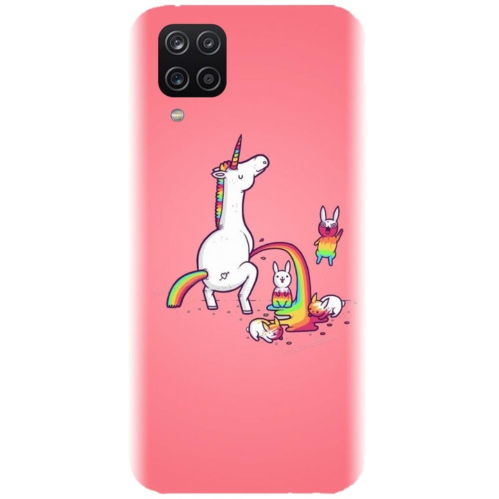Husa din silicon compatibila cu Samsung Galaxy A12 / A12 Nacho - model Unicorn