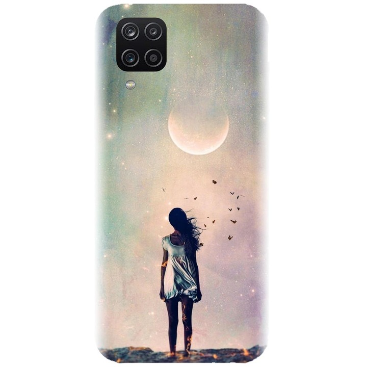 Husa din silicon compatibila cu Samsung Galaxy A12 / A12 Nacho - model Alone Woman