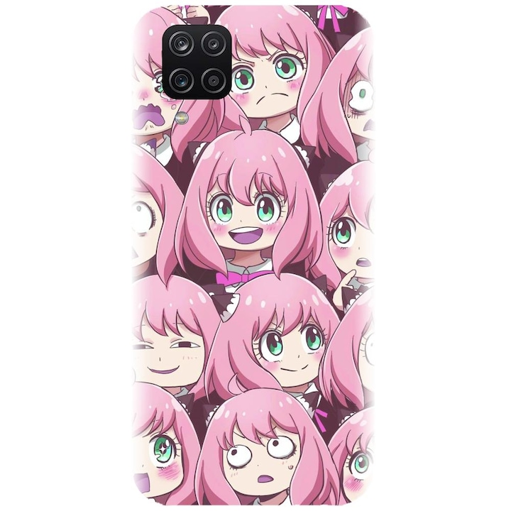 Husa din silicon compatibila cu Samsung Galaxy A12 / A12 Nacho - model Anime Anya