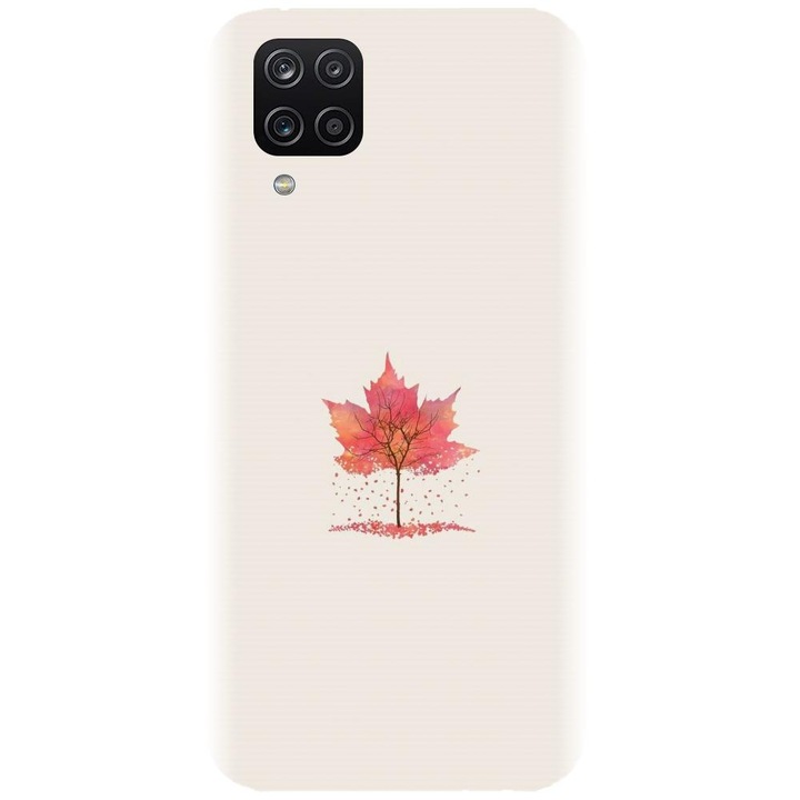 Husa din silicon compatibila cu Samsung Galaxy A42 5G - model Autumn Tree Leaf