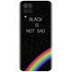 Husa din silicon compatibila cu Samsung Galaxy A22 4g - model Black Is Not Sad