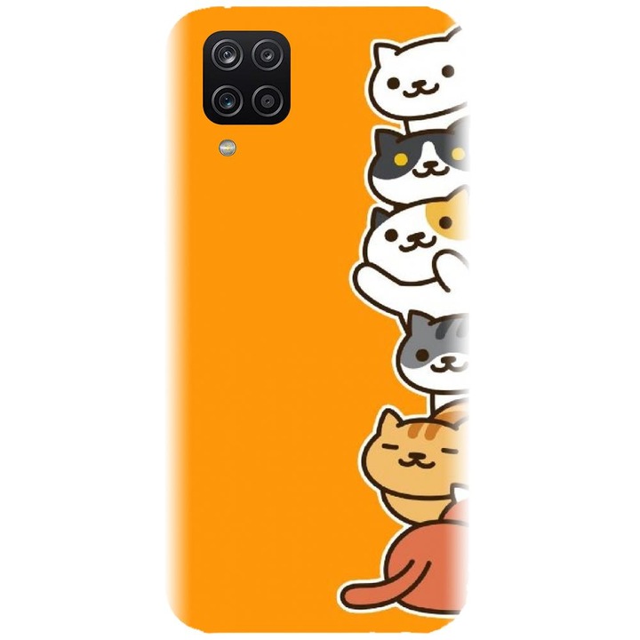 Husa din silicon compatibila cu Samsung Galaxy A12 / A12 Nacho - model Cat Tower