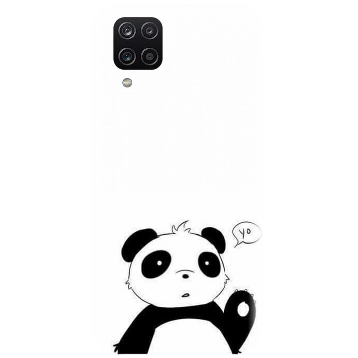 Husa din silicon compatibila cu Samsung Galaxy A12 / A12 Nacho - model Panda Cellphone