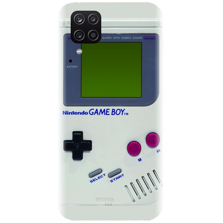 Husa din silicon compatibila cu Samsung Galaxy A12 / A12 Nacho - model Retro Game Boy