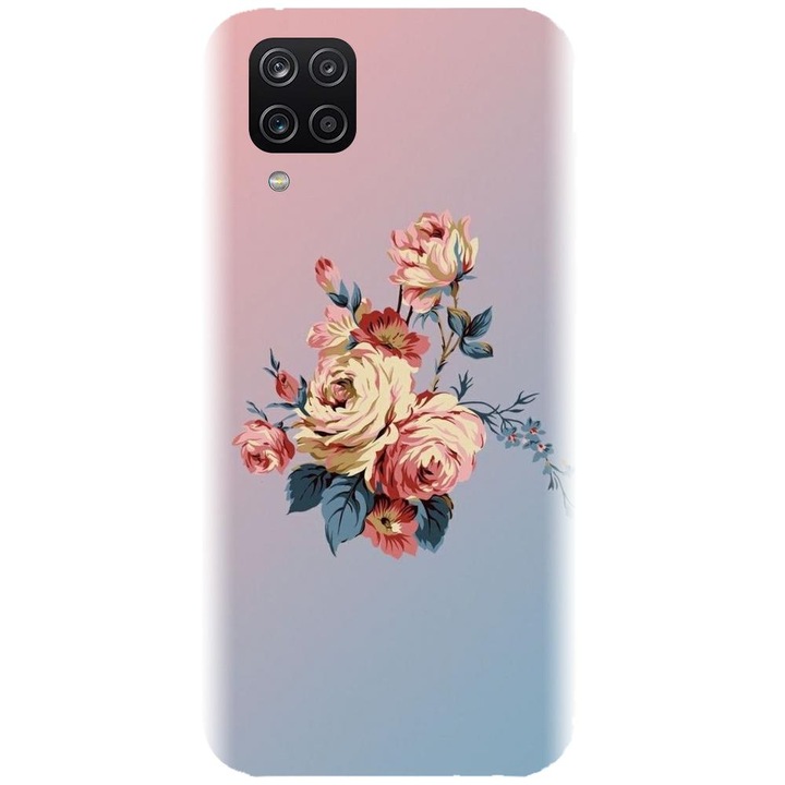 Husa din silicon compatibila cu Samsung Galaxy A12 / A12 Nacho - model Roses