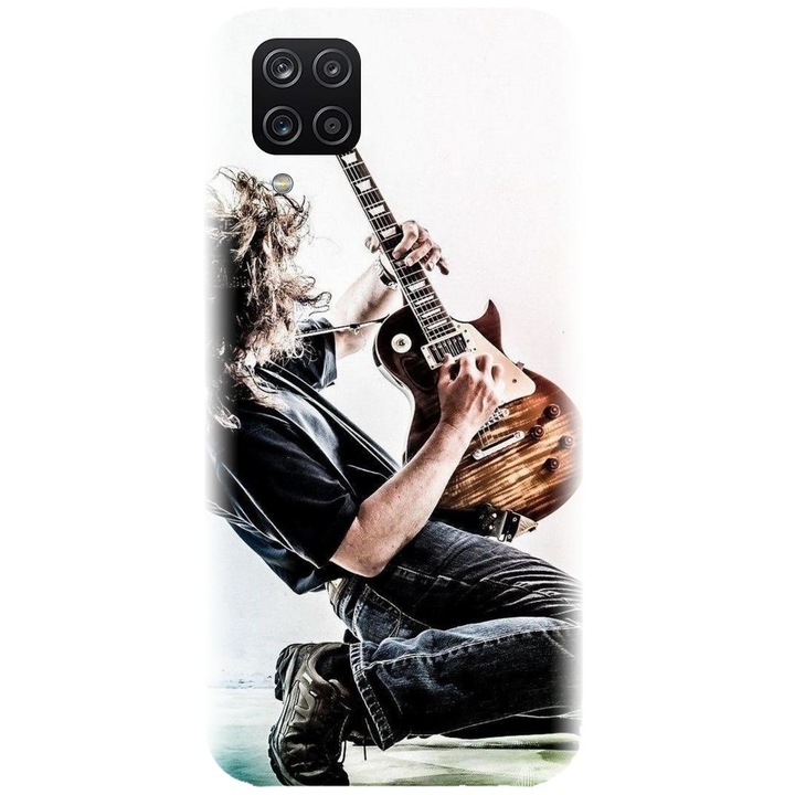 Husa din silicon compatibila cu Samsung Galaxy A12 / A12 Nacho - model Rock Star