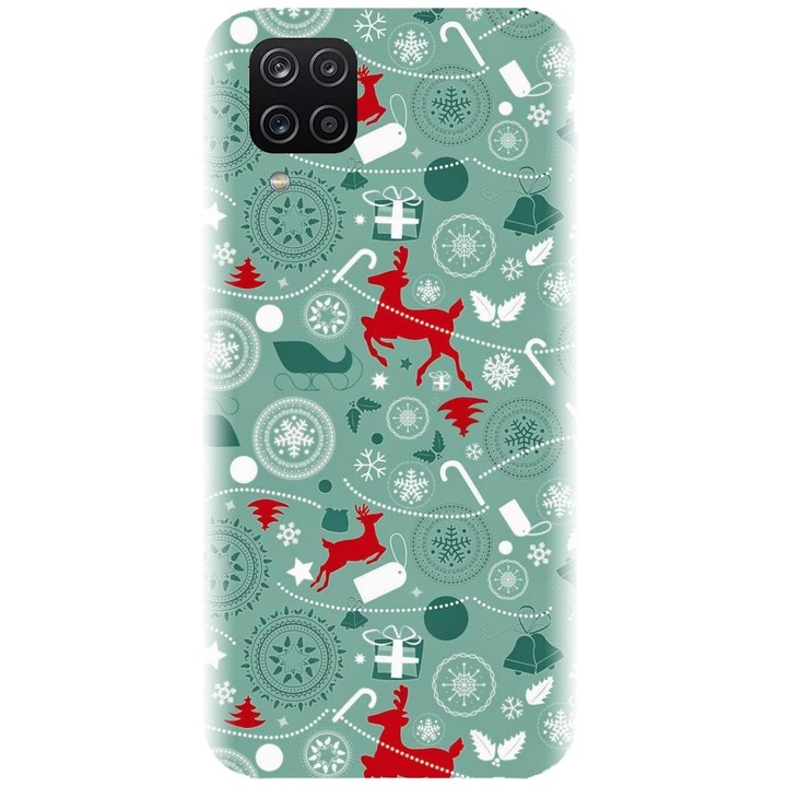 Husa din silicon compatibila cu Samsung Galaxy A12 / A12 Nacho - model Sarbatori De Iarna 1